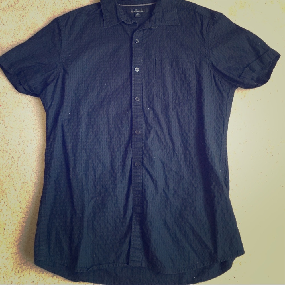 Marc Anthony Black Short Sleeved Button Up
